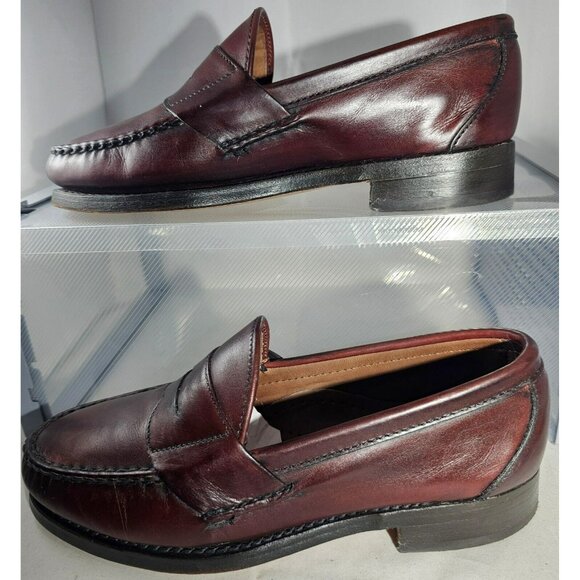 Allen Edmonds Men's Paxton Dress Penny Loafers Burgundy Size 5.5 3E Made In U.S